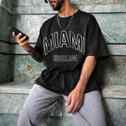 Stylish retro street style monogram print T-shirt