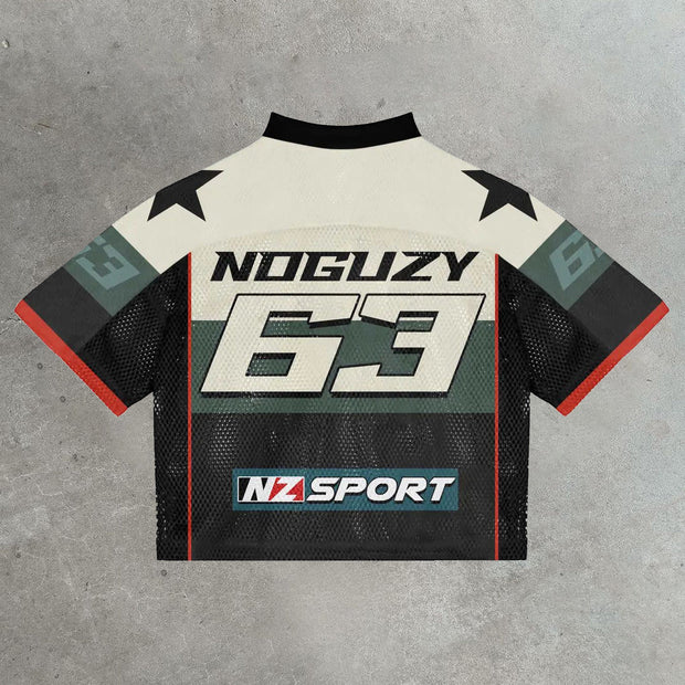 NO.63 Casual Street Retro Mesh Jersey