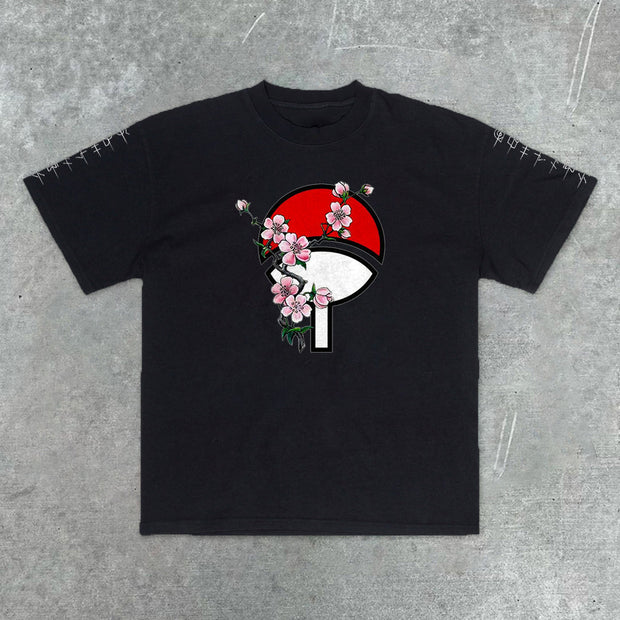 Retro Naruto Fashion Short Sleeve Printed T-Shirt