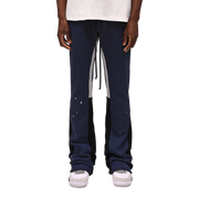 Stylish casual flared pants with contrasting colors