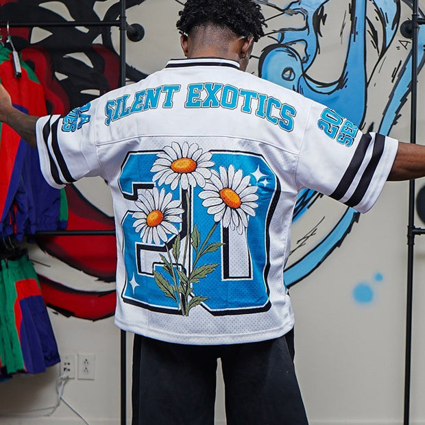 Small daisy casual mesh jersey