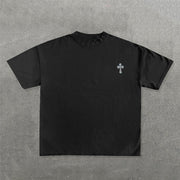 God Loves You Print Short Sleeve T-Shirt