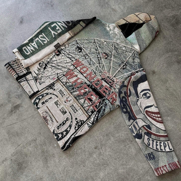 Personalized street style retro tapestry hoodie