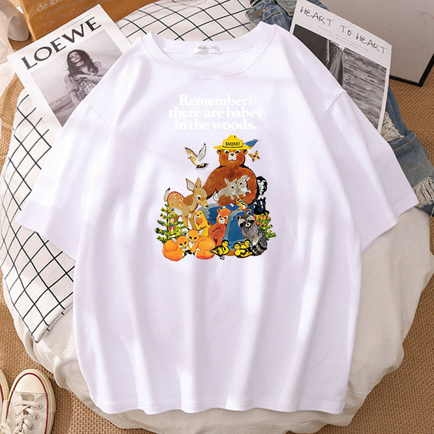 Fashion loose print T-shirt