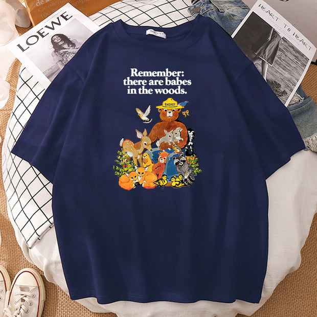 Fashion loose print T-shirt