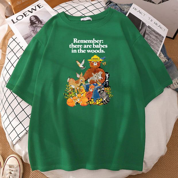 Fashion loose print T-shirt