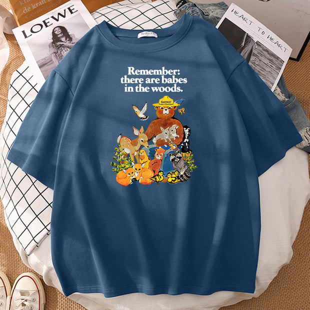 Fashion loose print T-shirt