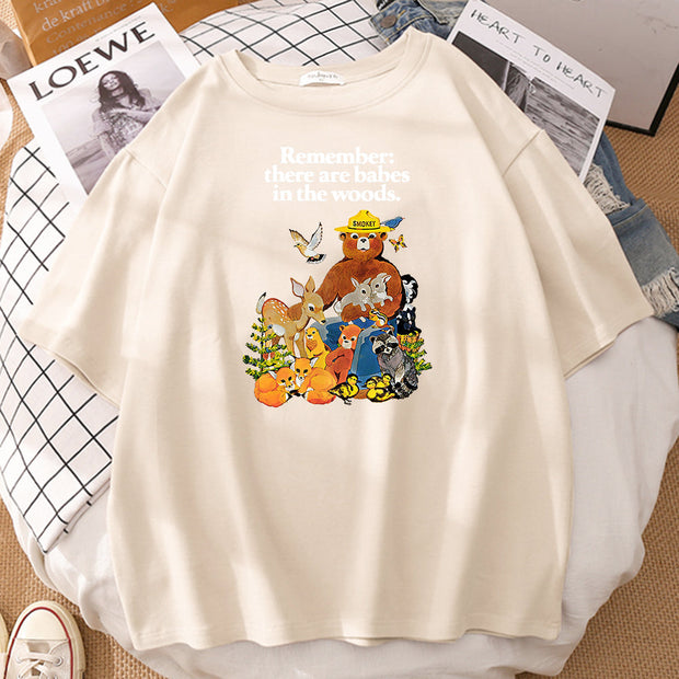 Fashion loose print T-shirt