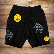 Fashion cross-print street shorts