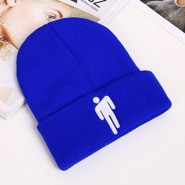 Fashion billie embroidery villain knit hat for men and women