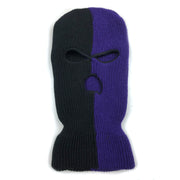 Warm contrast color matching three-hole hat ski mask