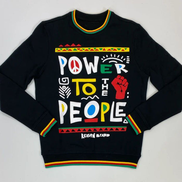 Casual hit color letter round neck long sleeve sweater