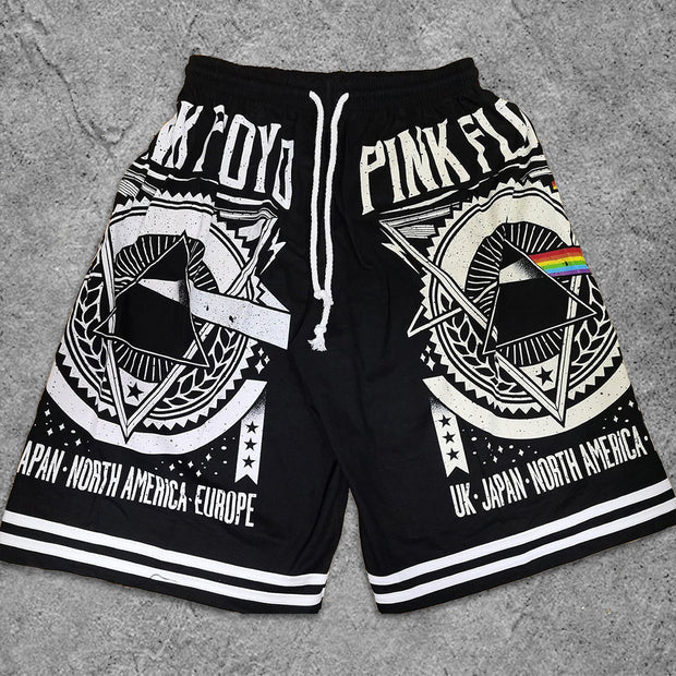 Street Fashion Rock Print Shorts