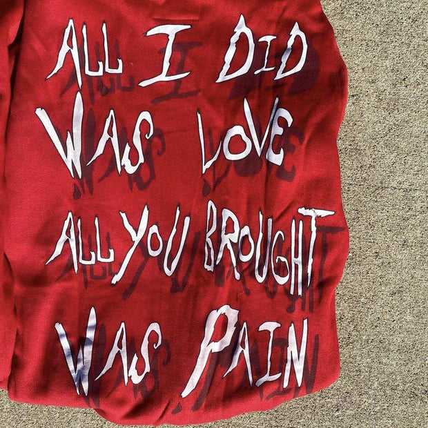 Street style printed long-sleeved zipper sweatshirt jacket