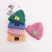 Black retro smiling men and women warm knitted hats