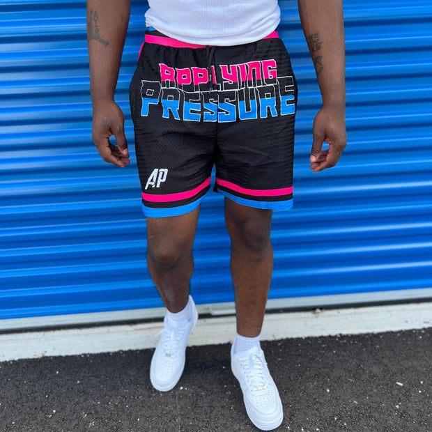 Miami Heat Print Mesh Shorts