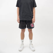 Vintage Art Print Fashion Mesh Shorts