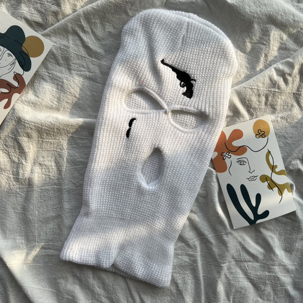 Funny CS Embroidered Knit Hat Headgear