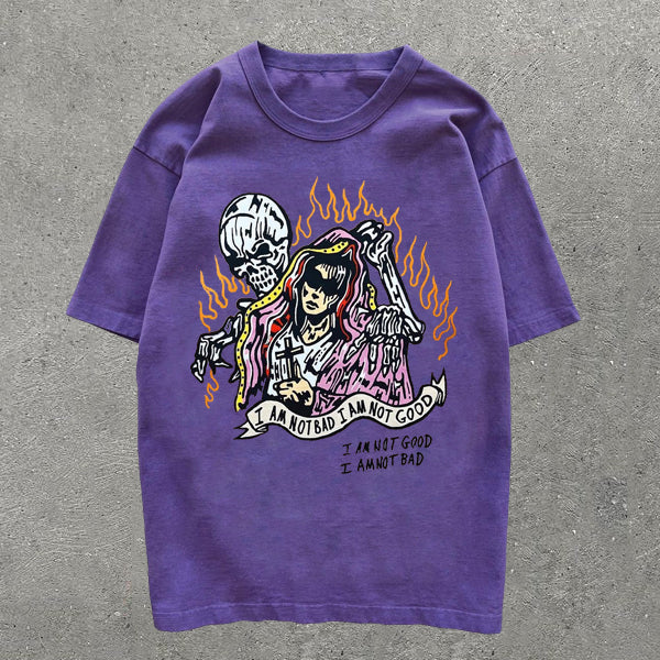 Skull Graphic Print Short Sleeve T-Shirt