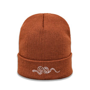 Personality all-match embroidery snake knit hat men