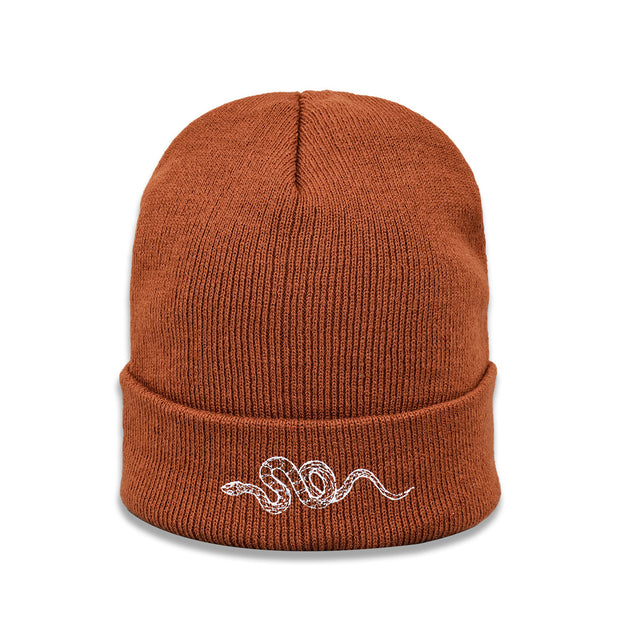 Personality all-match embroidery snake knit hat men