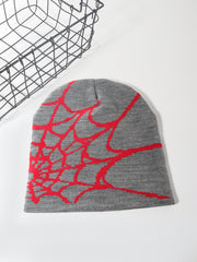 Spider web Y2K jacquard hat for men and women