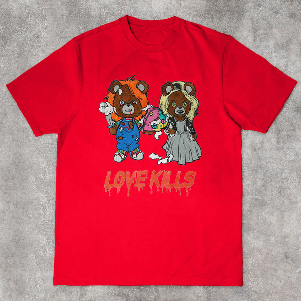 Personalized Love Pattern Retro Short Sleeve T-Shirt