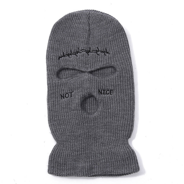 Eyes Hollow Out Funny Pullover Knit Hat