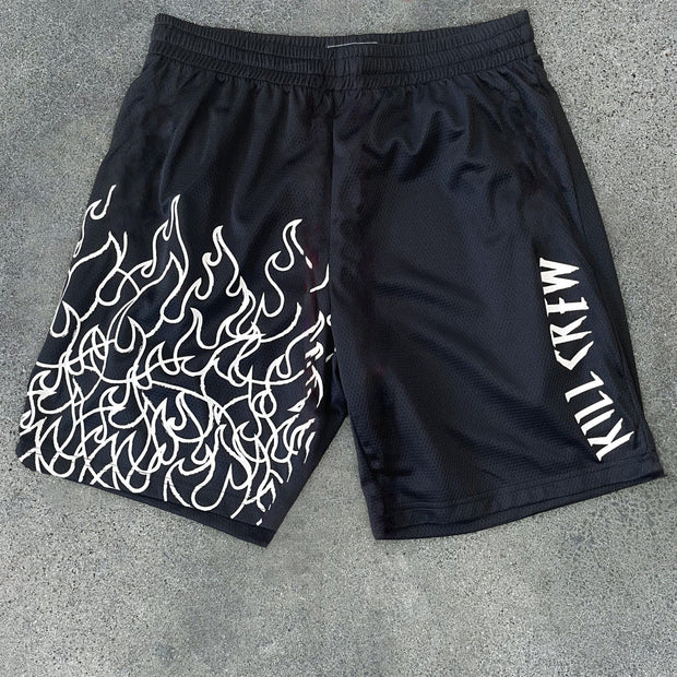 Casual Flame Retro Street Hip Hop Shorts