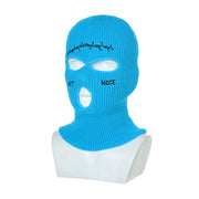 Embroidered Ski Three Hole Knit Hat Ski Warm Ear Guard Head Cover