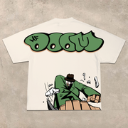 Fashion casual doom print T-shirt