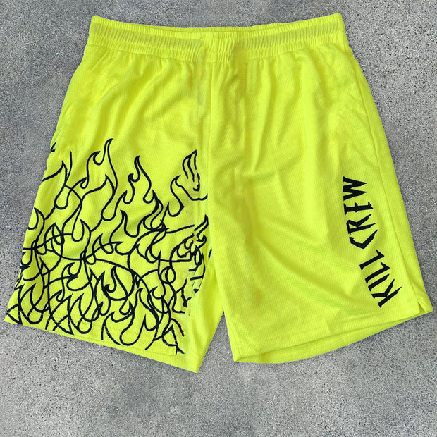 Casual Flame Retro Street Hip Hop Shorts
