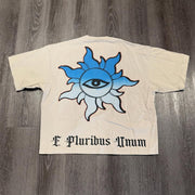 Casual car print crew neck T-shirt