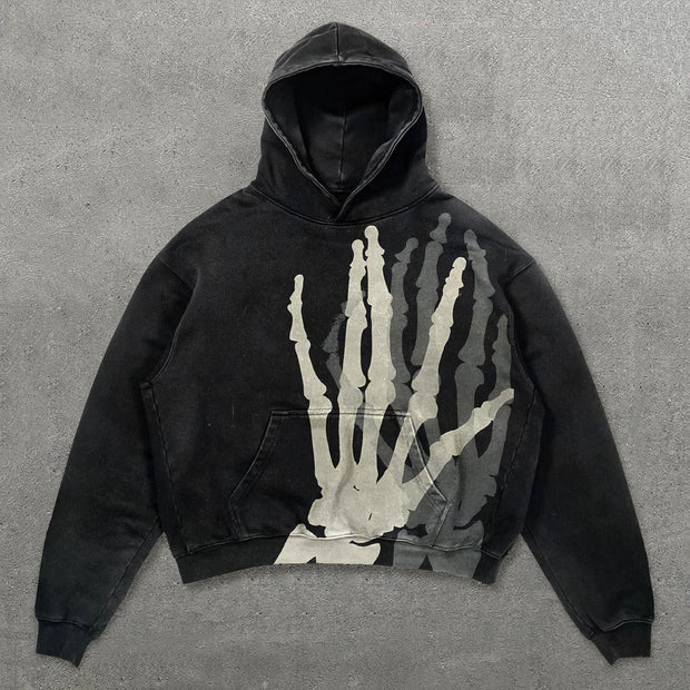 Hands Print Long Sleeve Hoodie