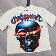 Casual Skull Print Short Sleeve T-Shirt