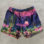Street Style Desert Cactus Loose Stretch Shorts