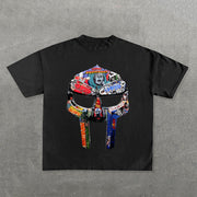 Mask Print Short Sleeve T-Shirt