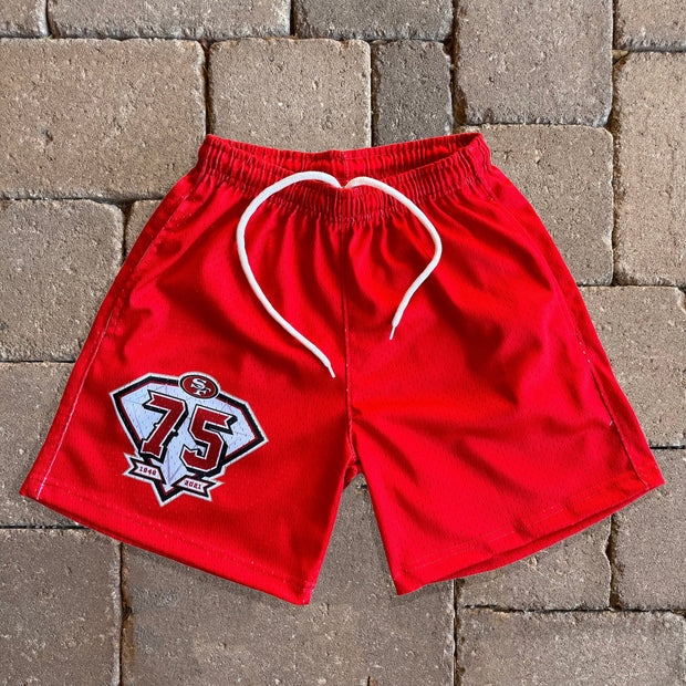 Casual Baseball No. 75 Print Mesh Shorts