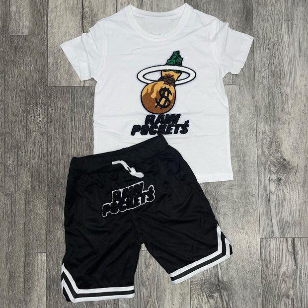 Print T-Shirt Drawstring Shorts Two-Piece Set