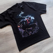 Casual street urban dark spider heavy print T-shirt