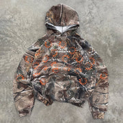 Camouflage Searching Print Long Sleeve Hoodies