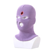 Balaclava three-hole hat outdoor riding headgear knitted warm ski mask