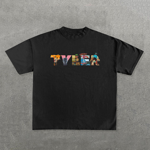 Tyler Words Print Short Sleeve T-Shirt