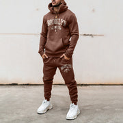 Casual Monogram Print Long Sleeve Hoodie