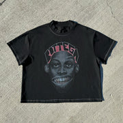 Fashion personalized print round neck T-shirt