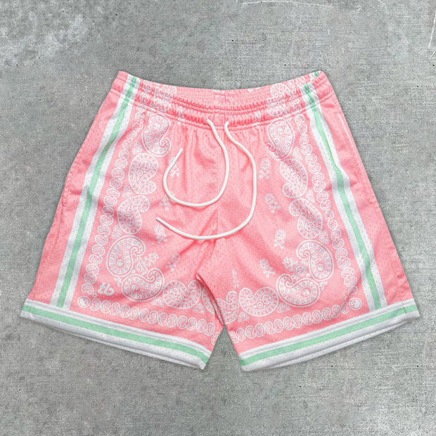 Fashion statement cashew nut flower sports shorts