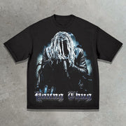 Hip-hop street rap casual printed T-shirt