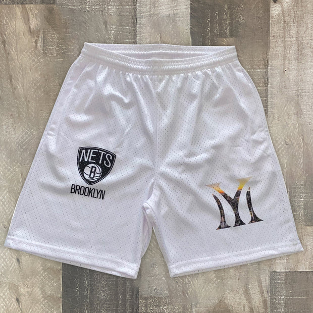 Casual preppy printed track shorts