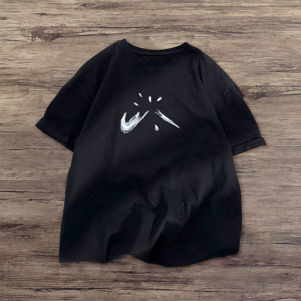 Fashionable personality the printed short-sleeved T-shirt