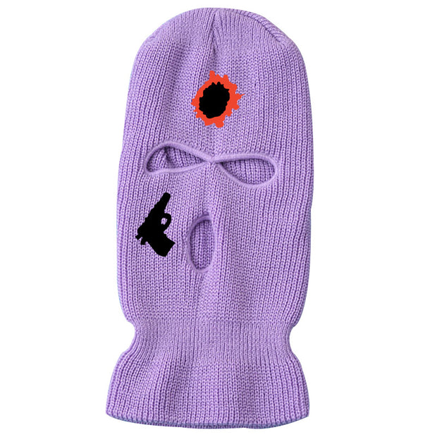 Hip Hop Gun Embroidery Knit Hat